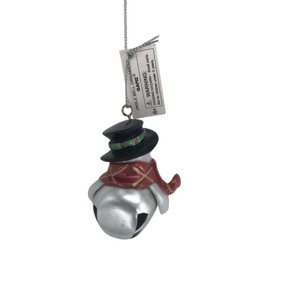 Ganz Jingle Bell Snowman Ornament Personalized Mike Red Scarf - Picture 2 of 2
